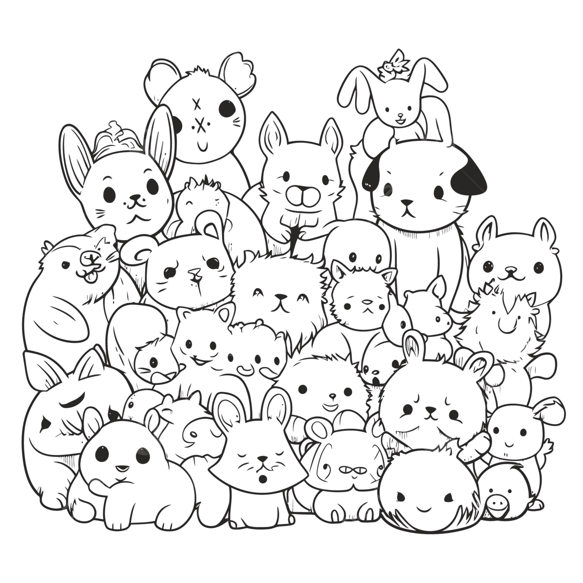 cute animals coloring pages