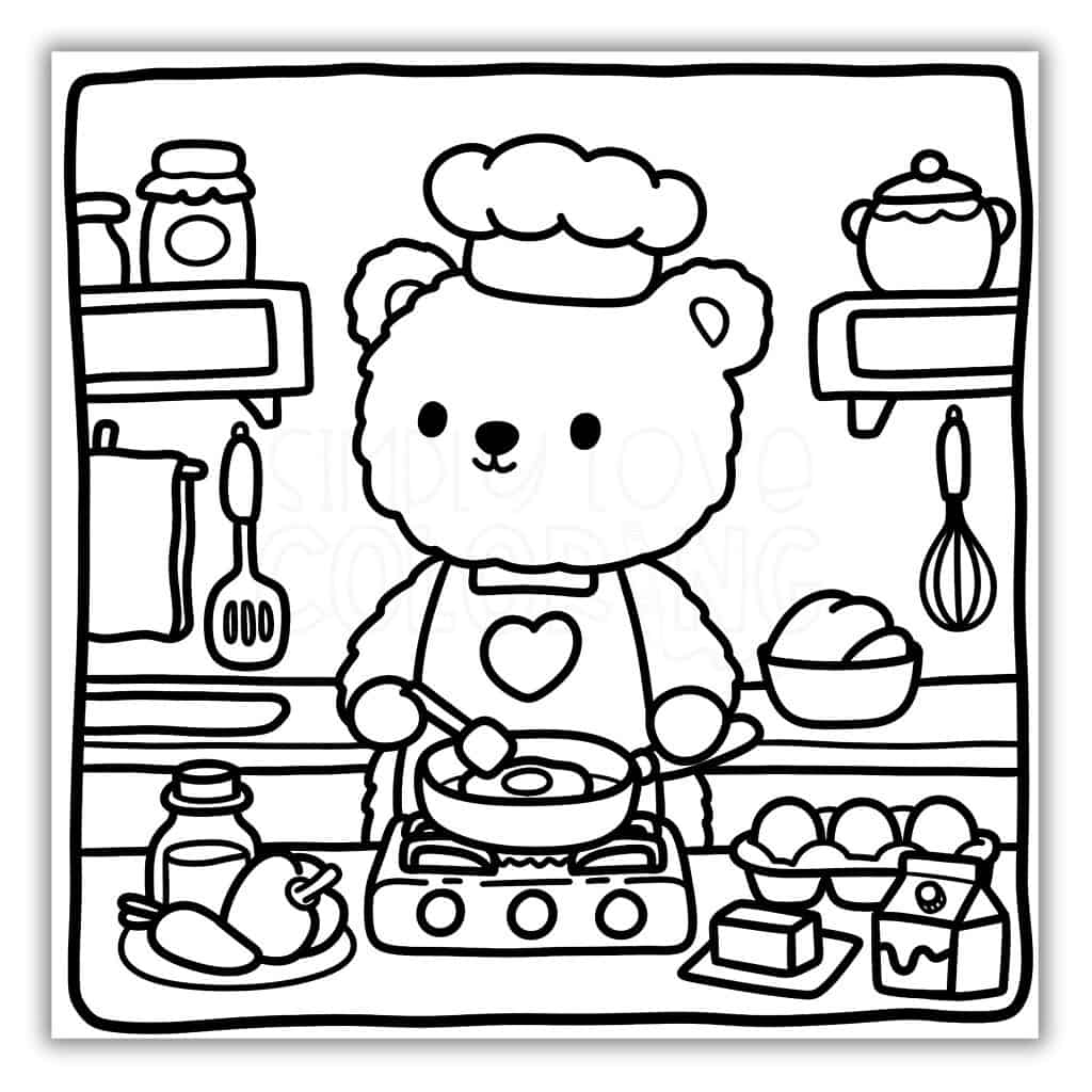 Cute Bear Coloring Pages Free PDF Printables Simply Love Coloring