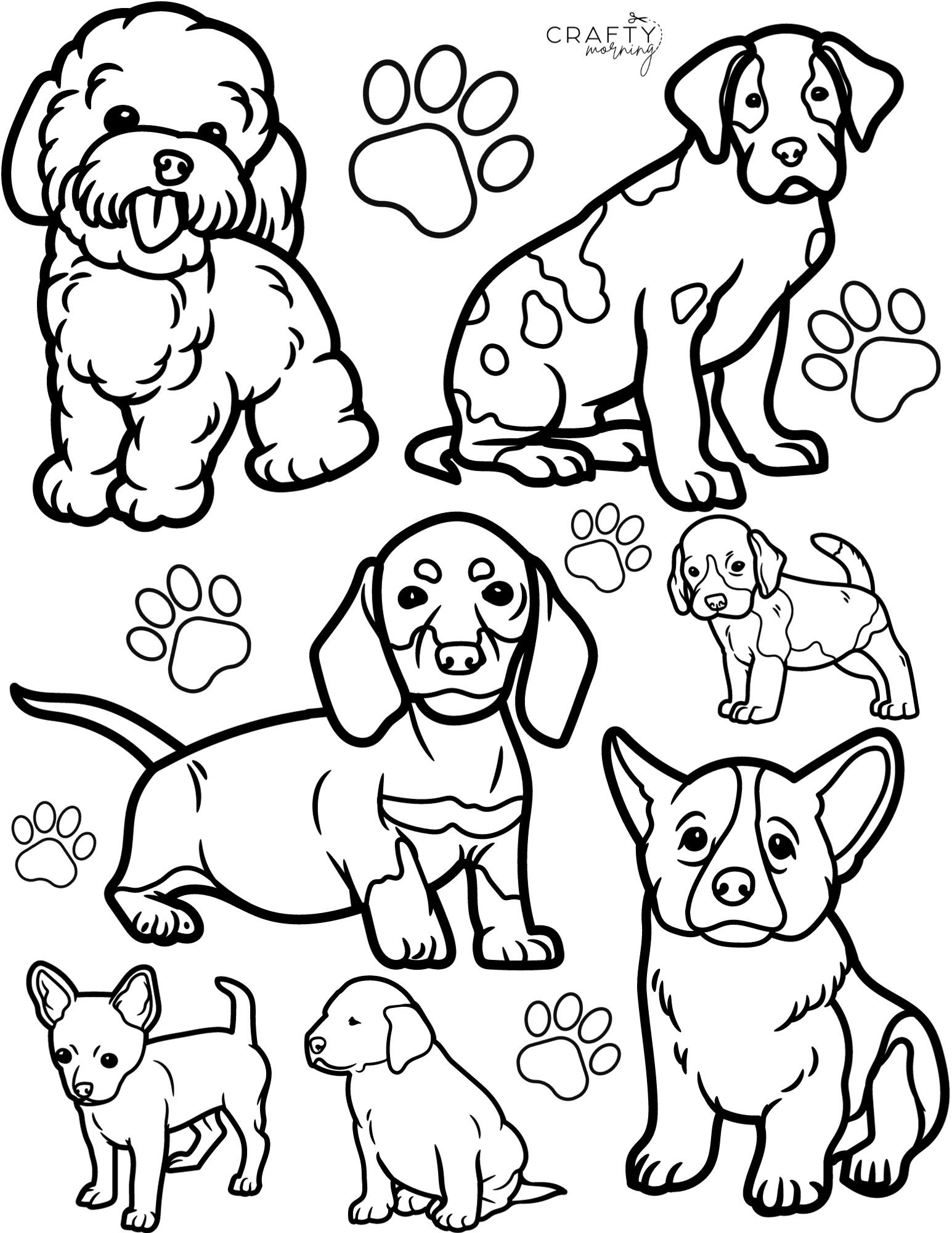 print dog coloring pages