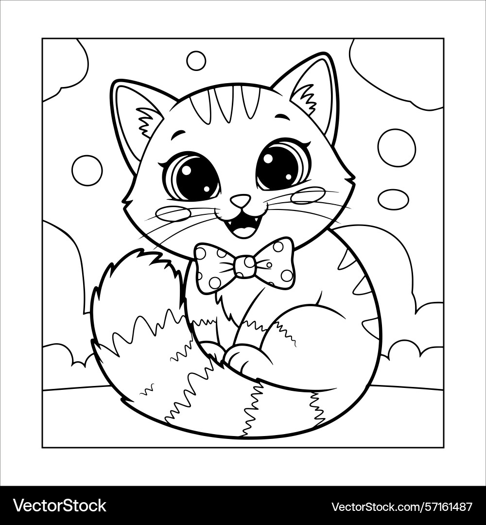 adorable kitten coloring pages
