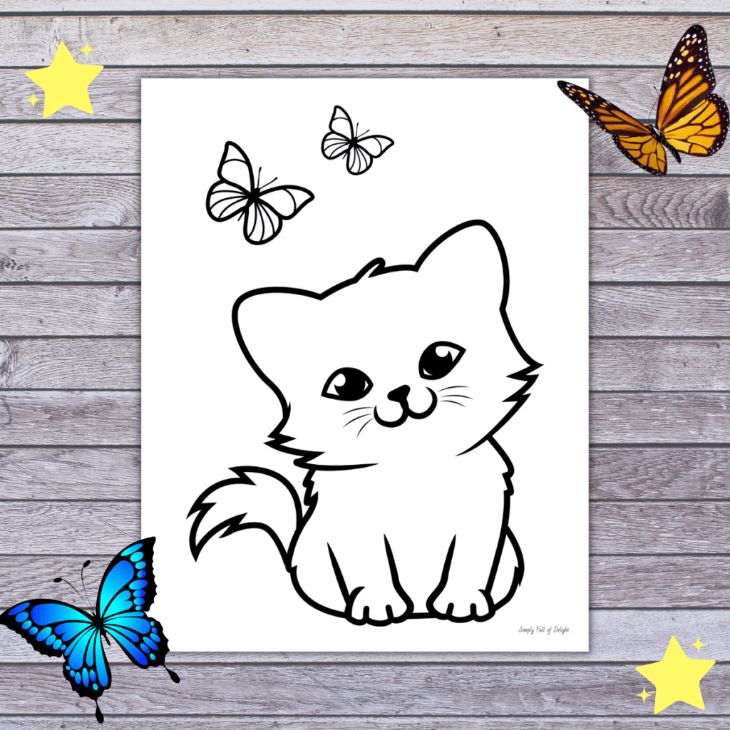 Cute Kitty Coloring Pages For Kids Free Printable Cute Kitty Coloring Pages For Kids Free Printable