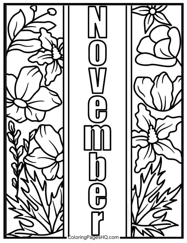 november coloring page