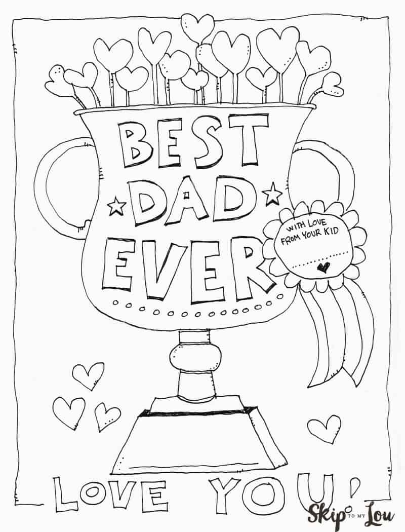 Dad Coloring Page For The BEST Dad Skip To My Lou Dad Coloring Page For The BEST Dad Skip To My Lou