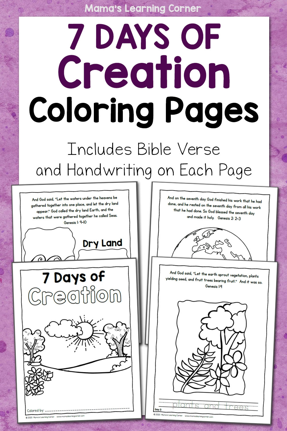 days of creation coloring pages days of creation coloring pages