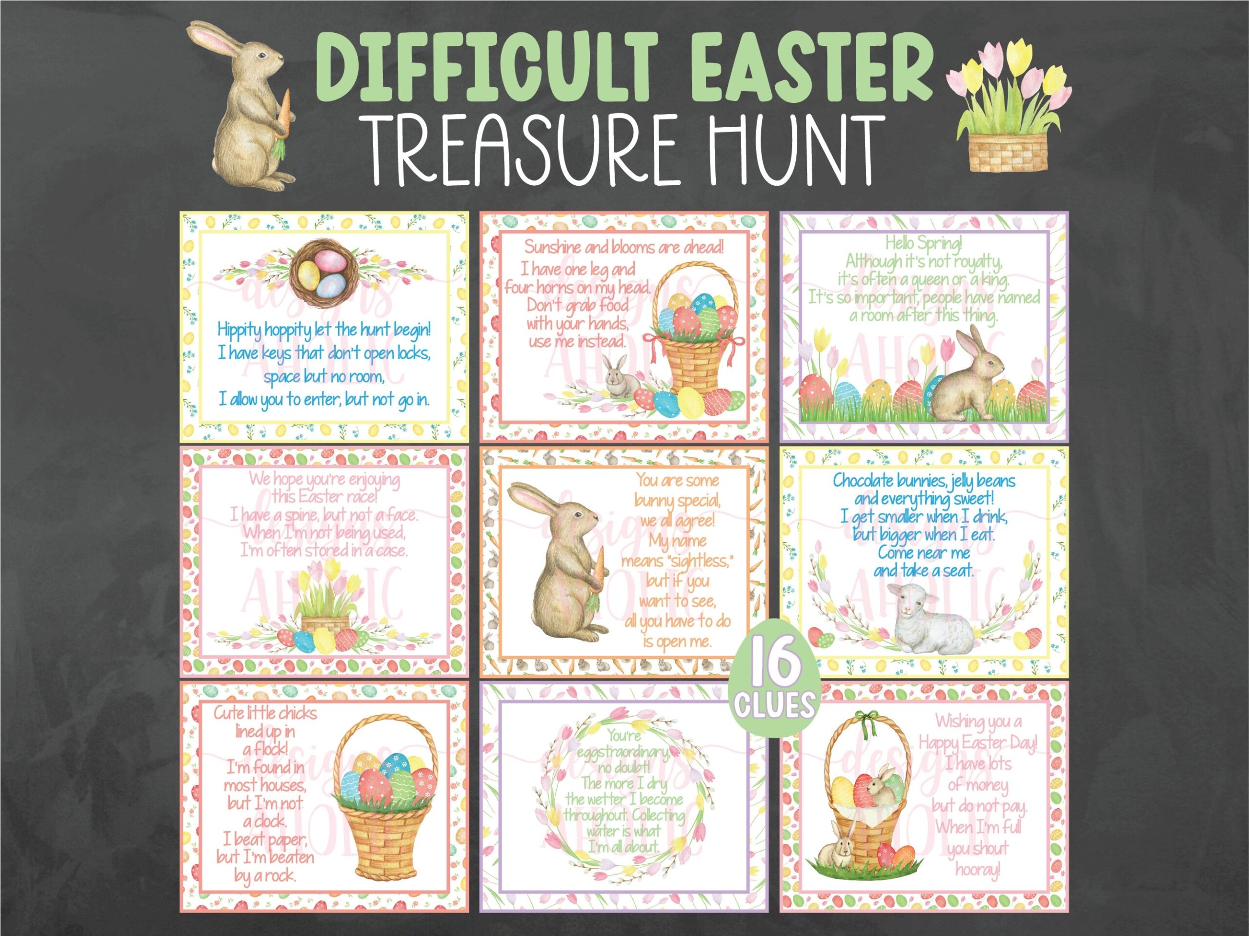 easter hunt with clues