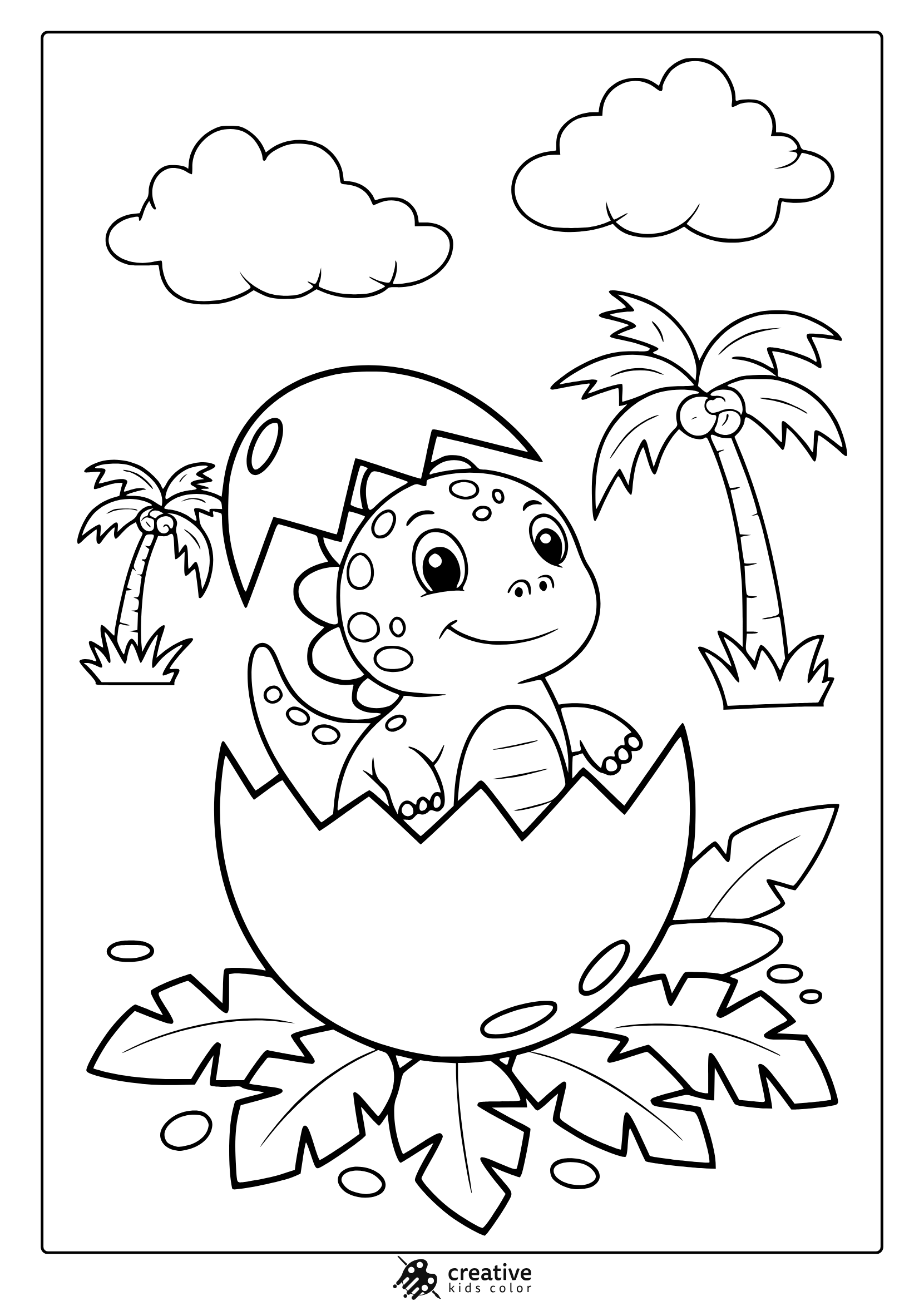 cute dino coloring pages
