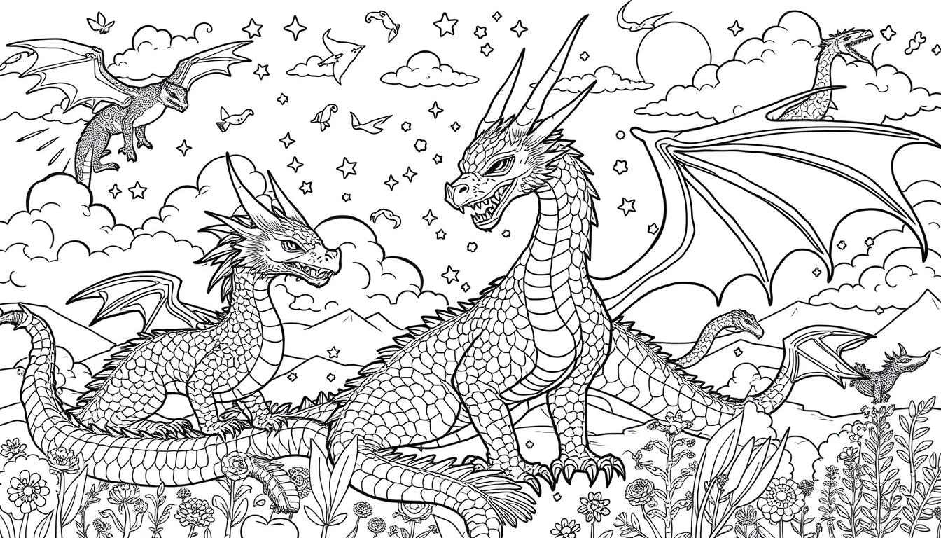 printable dragon coloring pages printable dragon coloring pages