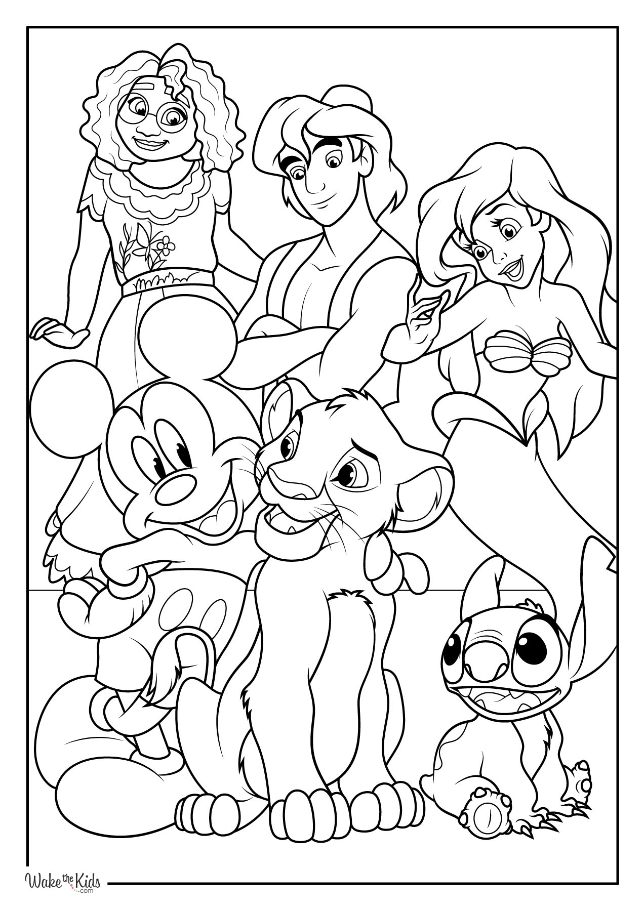 disney printable color pages