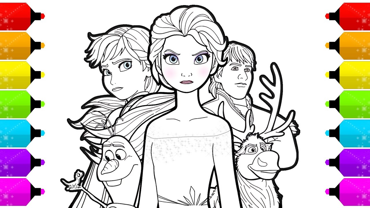 Disney Frozen 2 Elsa Coloring Page YouTube