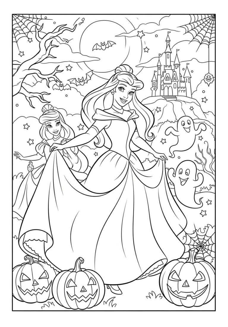 disney princess color pages