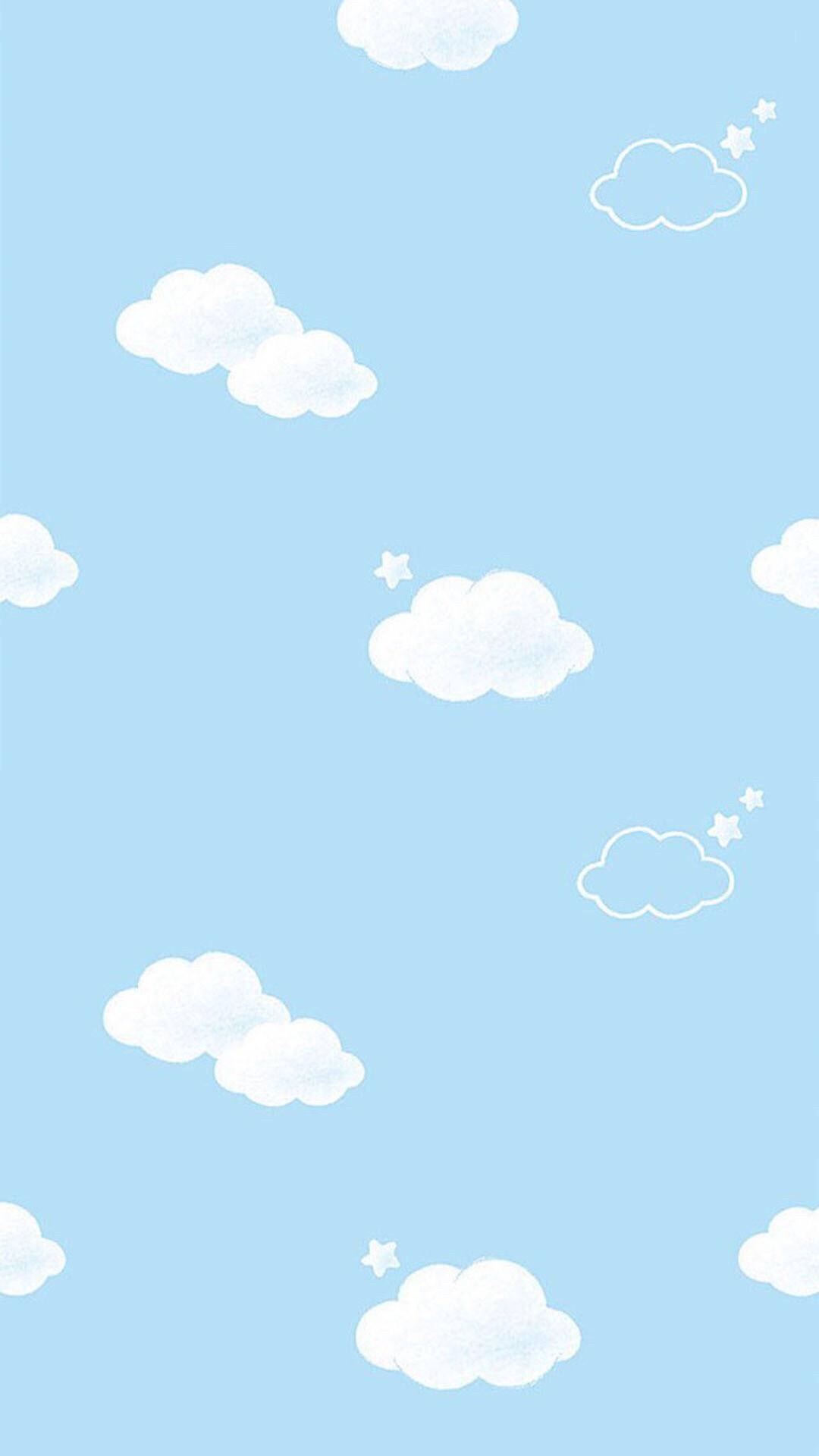Download Light Blue Aesthetic Cartoon Clouds Wallpaper Wallpapers