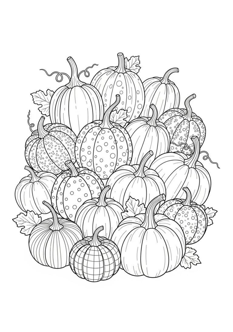 Download Mini Pumpkin Coloring Pages For Kids