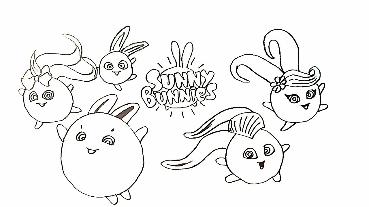 Drawing Sunny Bunnies Coloring Page YouTube Drawing Sunny Bunnies Coloring Page YouTube