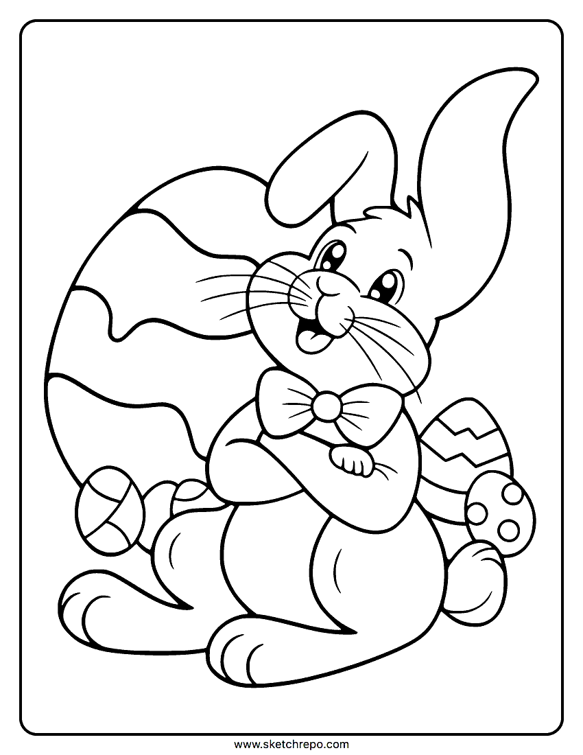 coloring pictures easter bunny