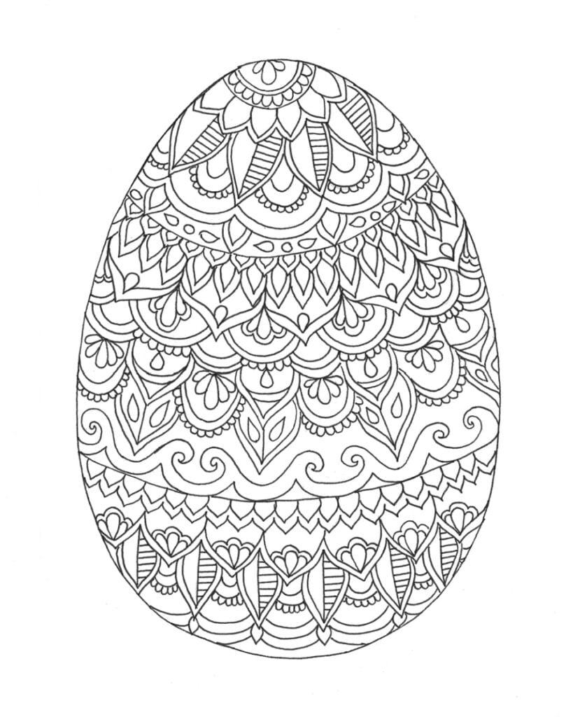 easter eggs coloring pages