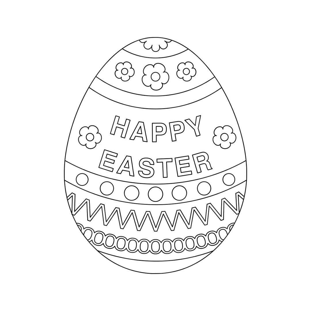Easter Egg Coloring Page Easter Egg Colouring In Page easter Egg Svg Printable Silhouette Cut Files Cricut Cut Files Svg Files Etsy Denmark