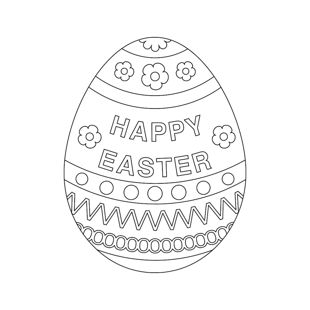 Easter Egg Coloring Page Easter Egg Colouring In Page easter Egg Svg Printable Silhouette Cut Files Cricut Cut Files Svg Files Etsy Israel