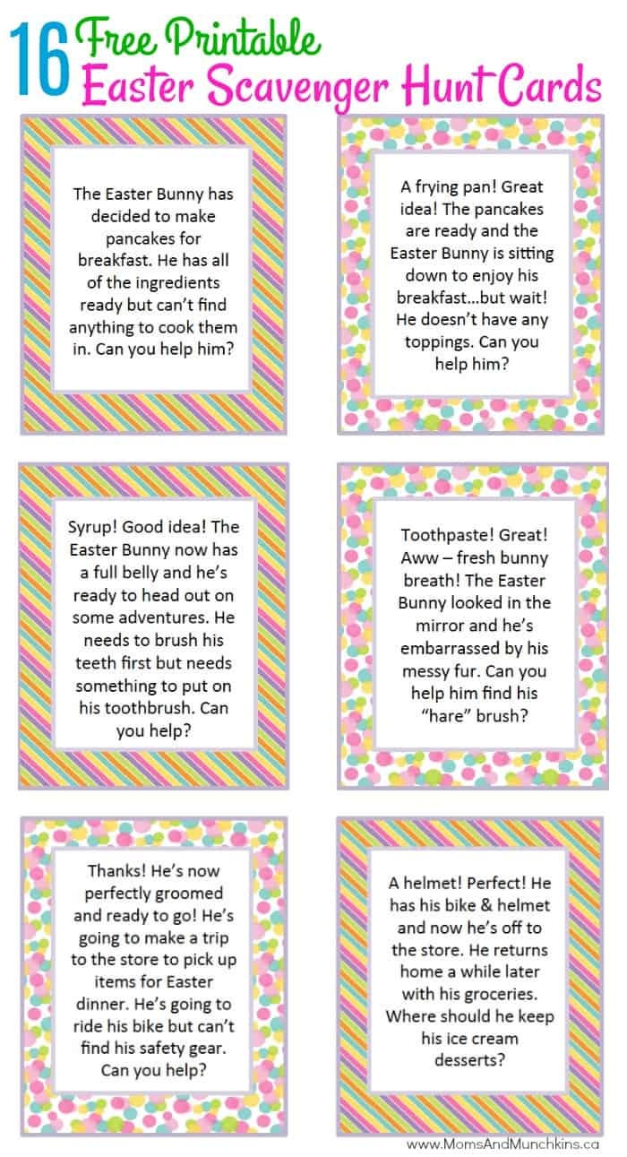 Easter Scavenger Hunt Ideas Moms Munchkins