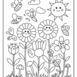 Easy Garden Coloring Pages 10 Free Printable PDF Pages Easy Coloring Pages For Kids