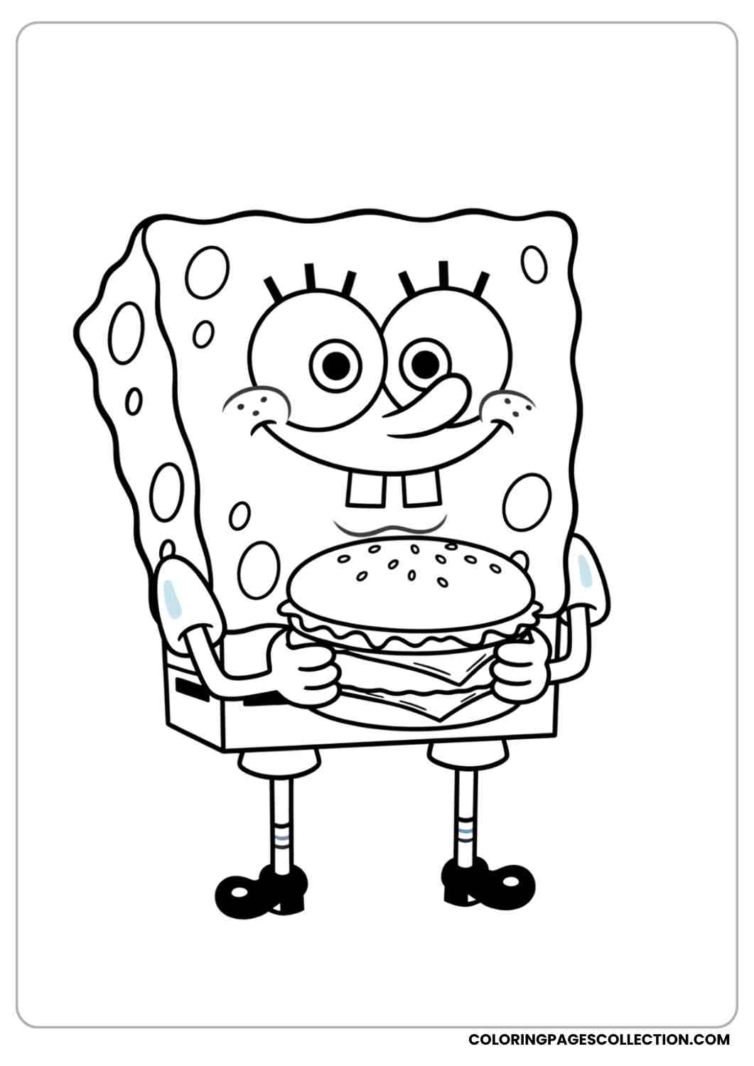 Easy Spongebob Coloring Pages With Printable PDF Free 