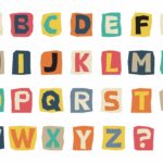 English Cutout Alphabet In Retro Style