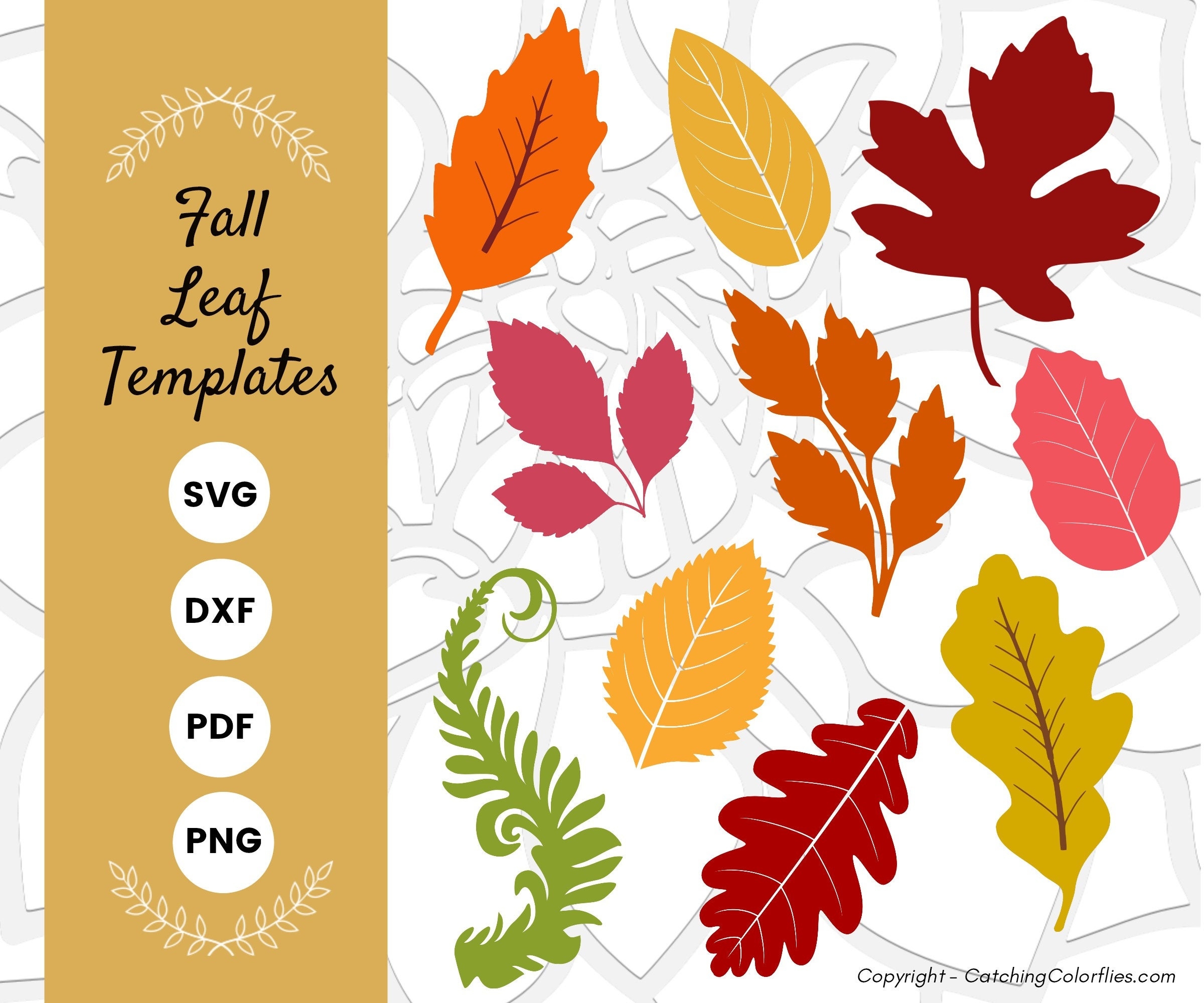 Fall Leaves SVG Bundle Paper Flower Leaf Templates Autumn Leaf Thanksgiving SVG Set SVG Dxf Eps Png Etsy Israel