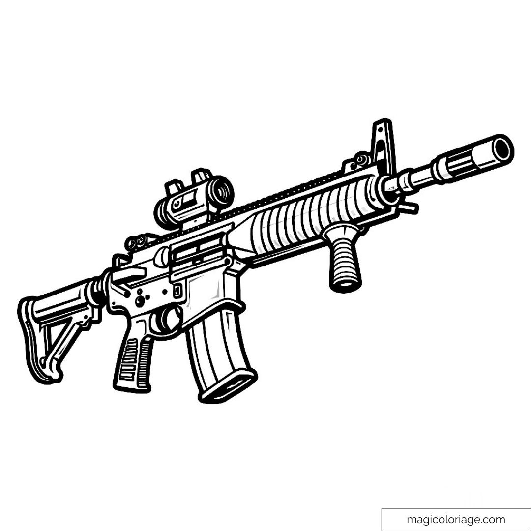 gun coloring pages