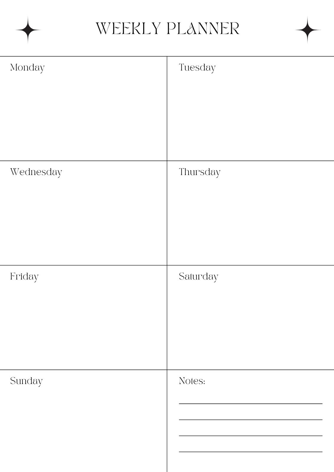 Free And Customizable Weekly Planner Templates Canva