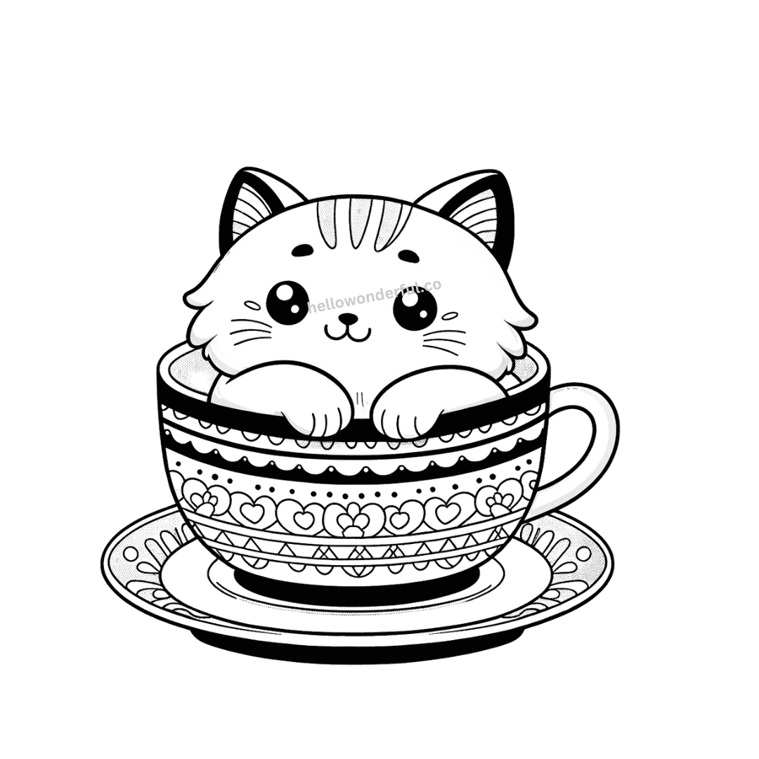 printable cat colouring pages