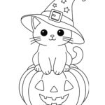 Free Halloween Cat Coloring Pages Happy Toddler Playtime