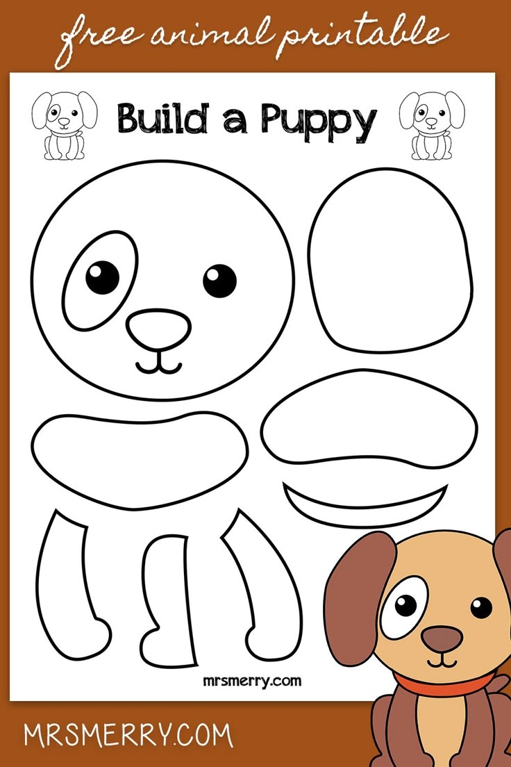 Free Kids Printable Build A Puppy Activity For Kids Mrs Merry Free Kids Printable Build A Puppy Activity For Kids Mrs Merry