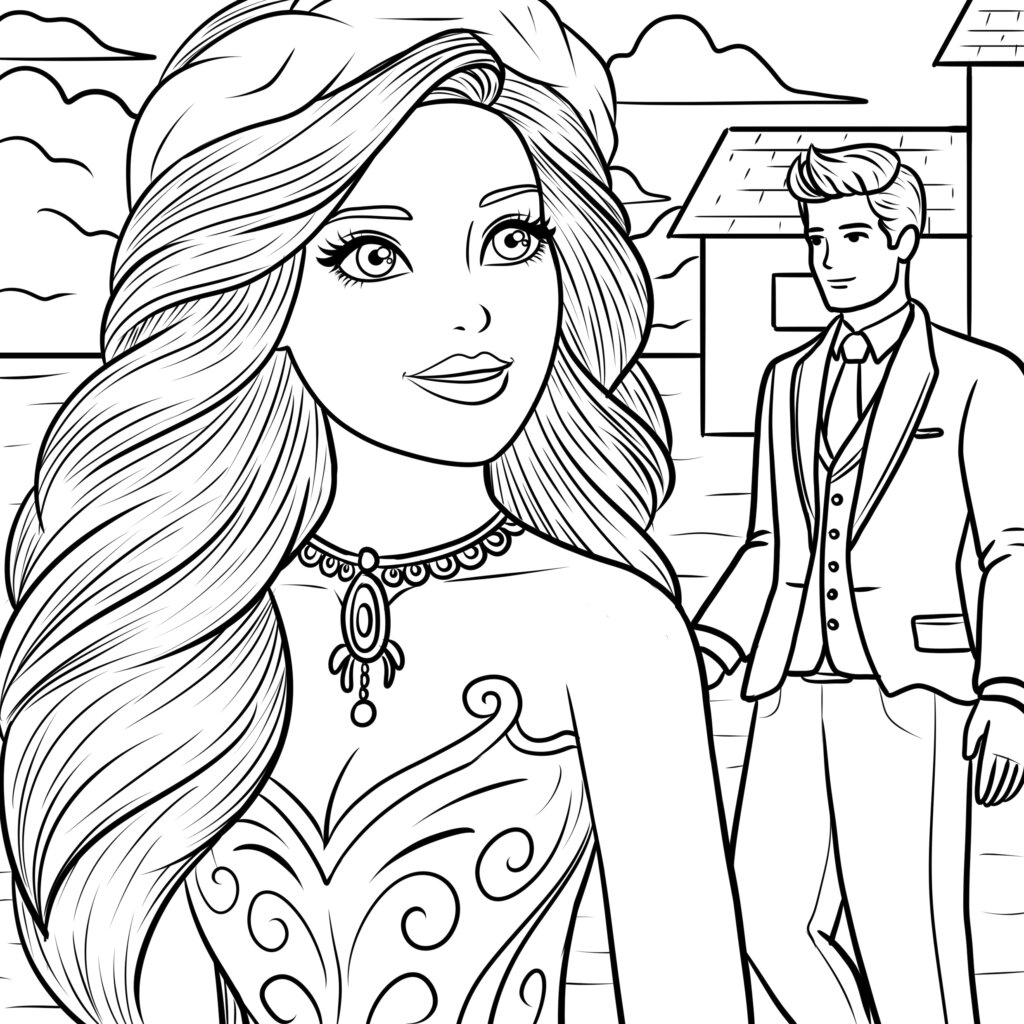 barbie coloring pages printable