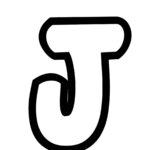 Free Printable Bubble Letter Stencils Bubble Letter J