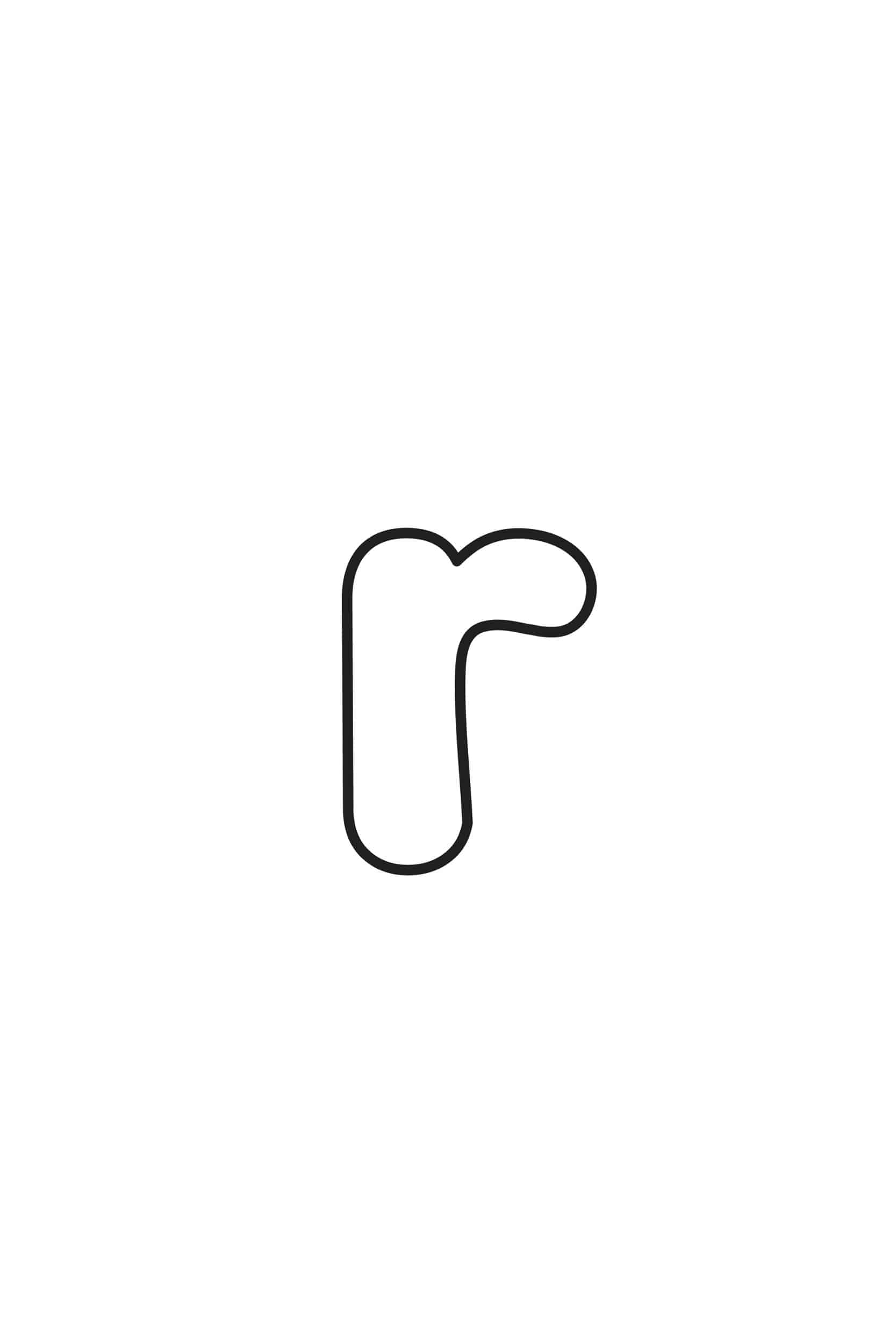 Free Printable Bubble Letters Lowercase R