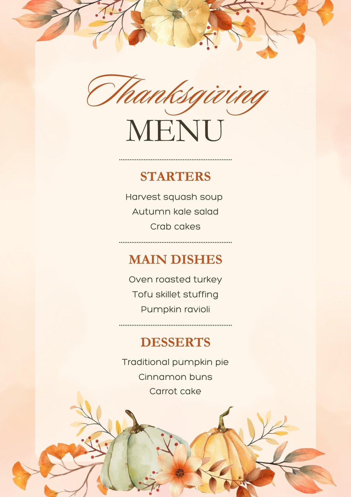 Free Printable Customizable Thanksgiving Menu Templates Canva Free Printable Customizable Thanksgiving Menu Templates Canva