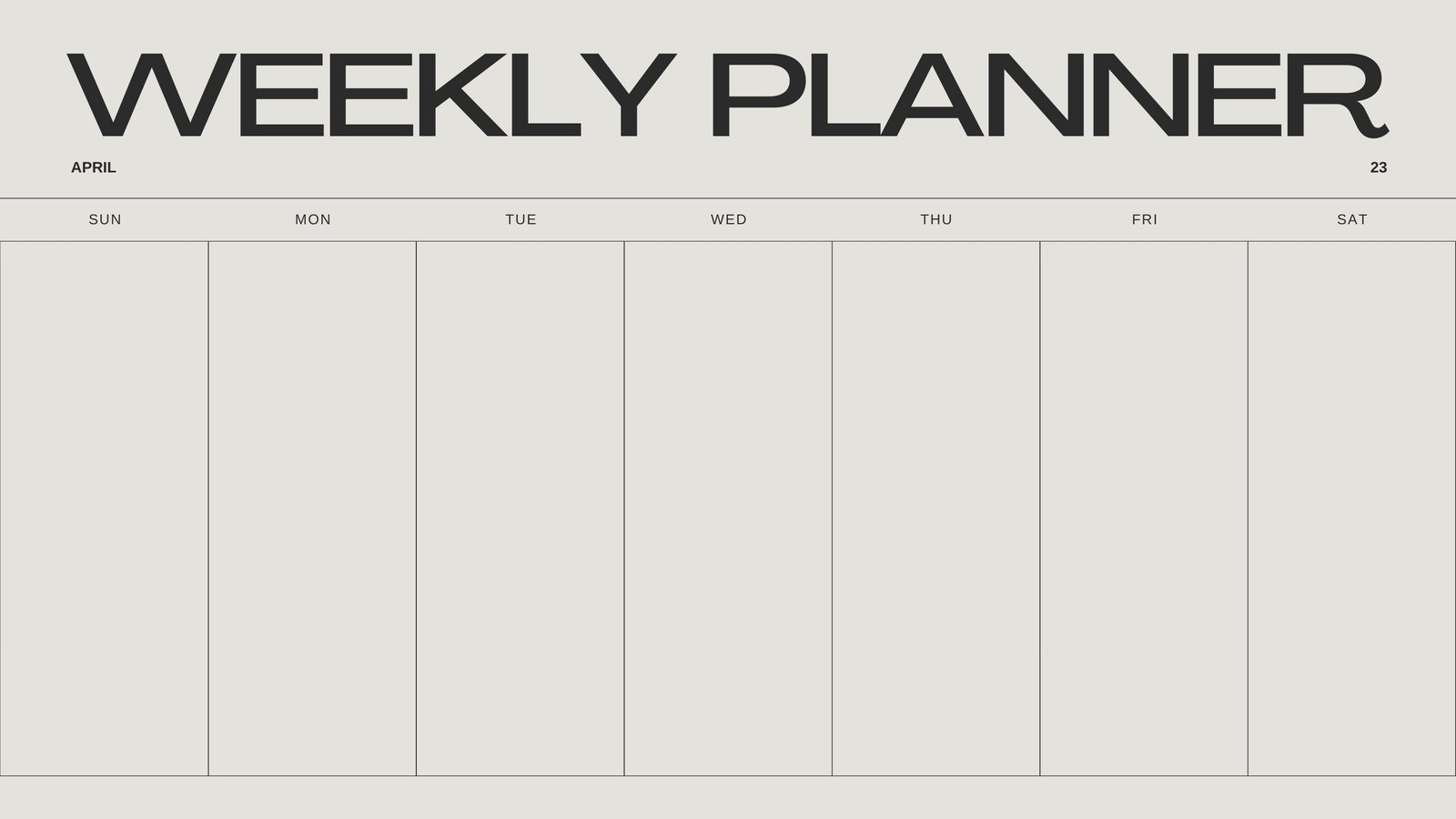 printable blank weekly planner
