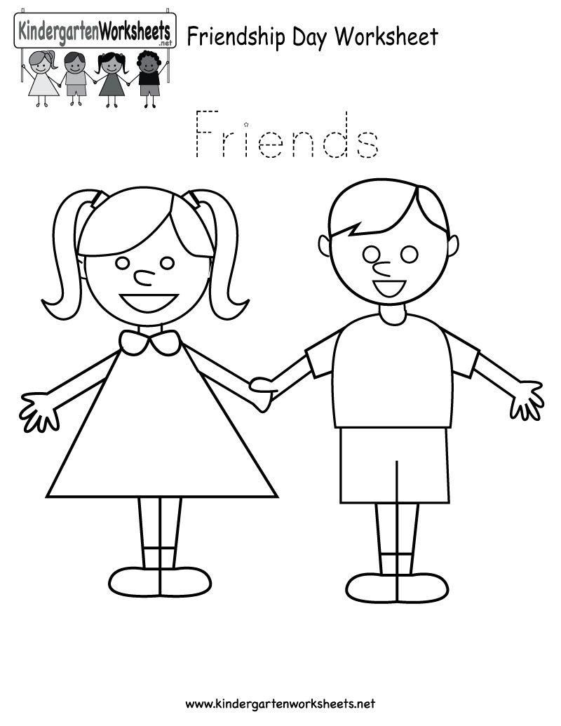 Free Printable Friendship Day Worksheet For Kindergarten Worksheets Library