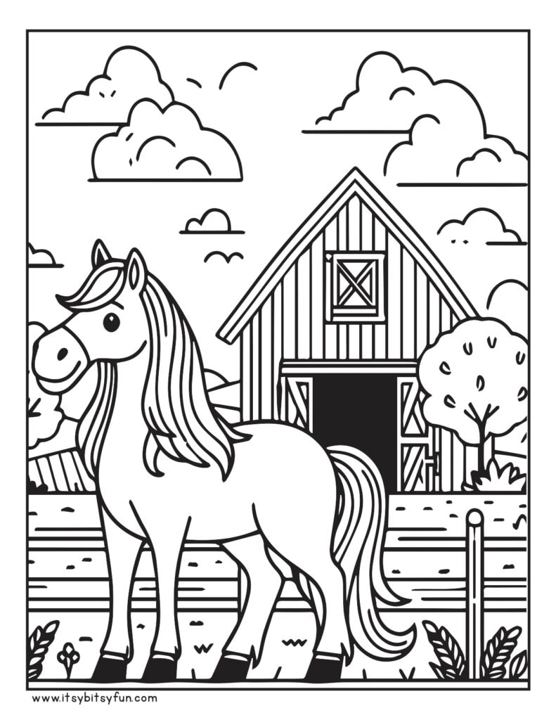 horse printable coloring pages