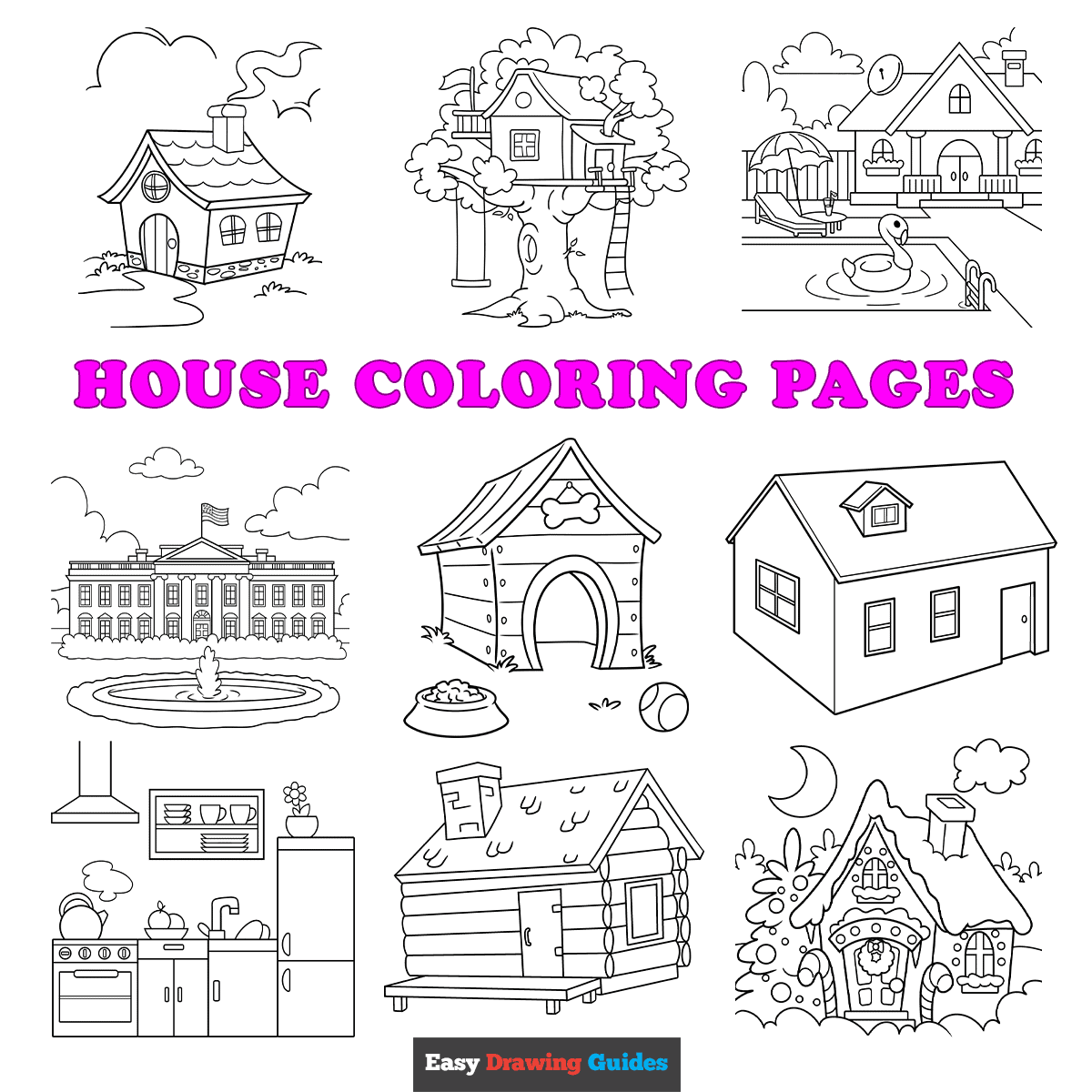 color pages of houses color pages of houses