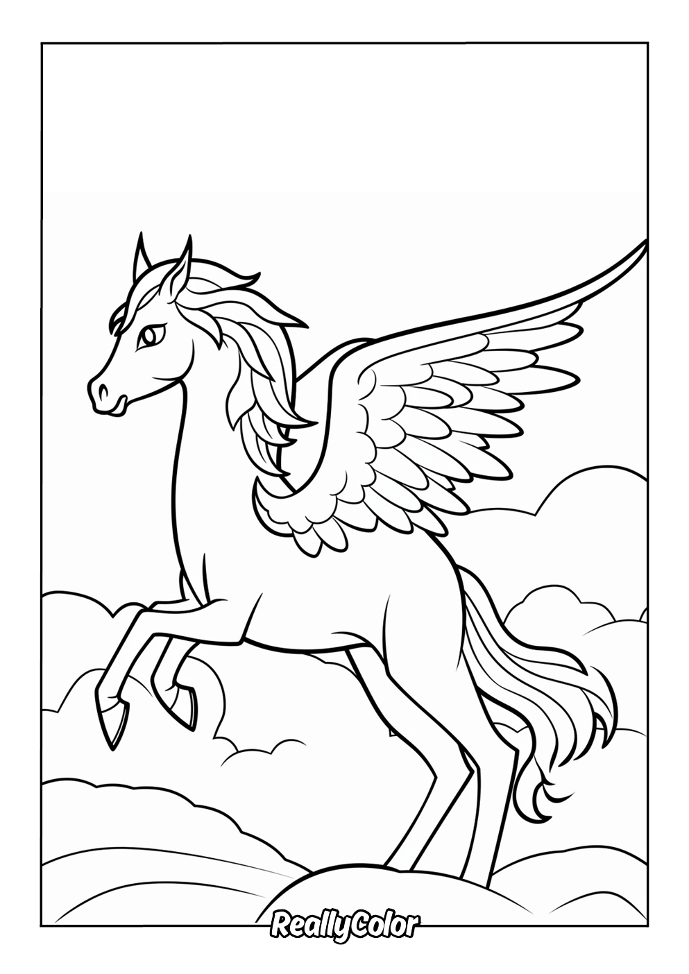 coloring pages of pegasus
