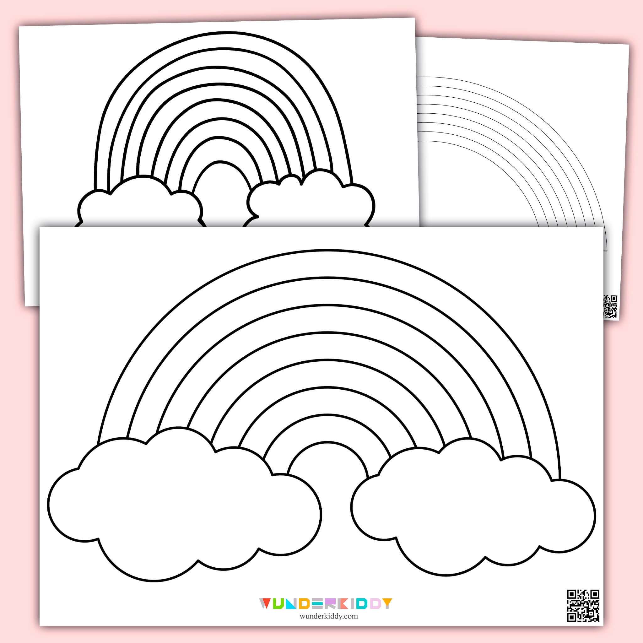 rainbow color pages printable