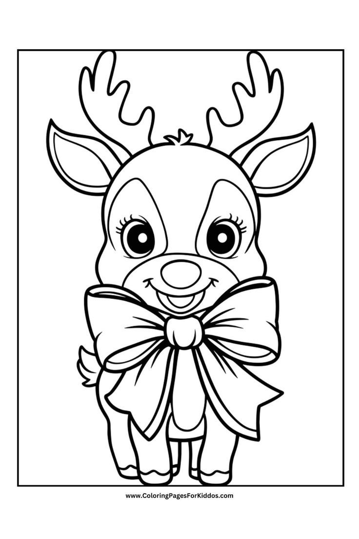 reindeer pictures to color