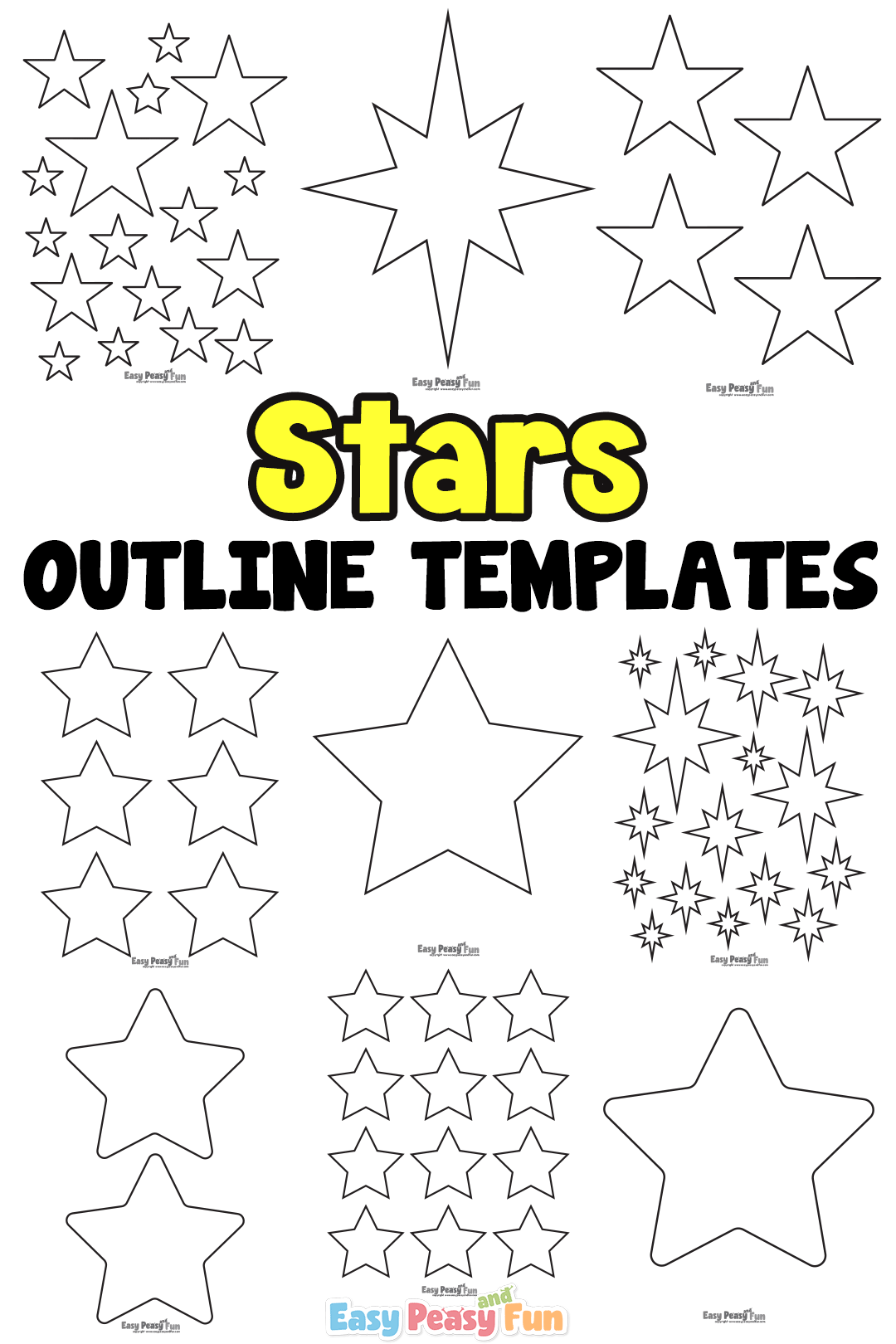 template of a star template of a star