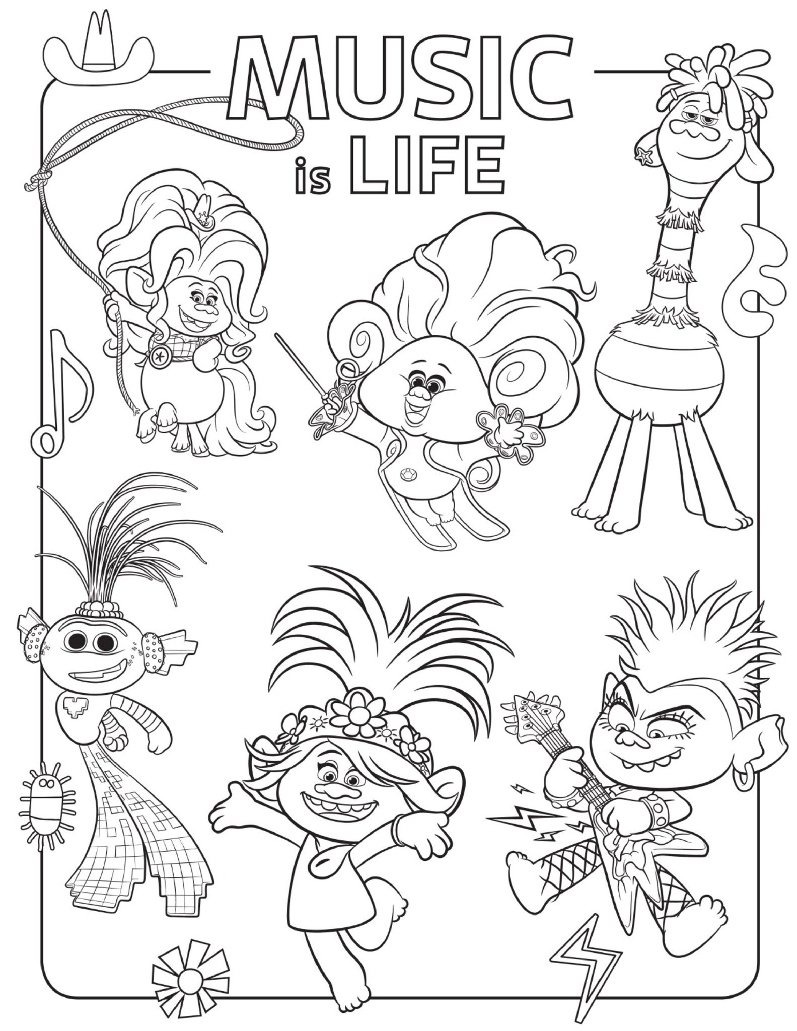 troll coloring pages