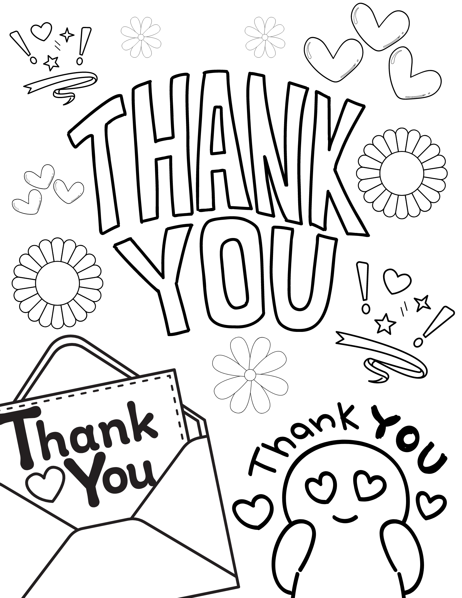 Free Thank You Coloring Pages Two Kids And A Coupon
