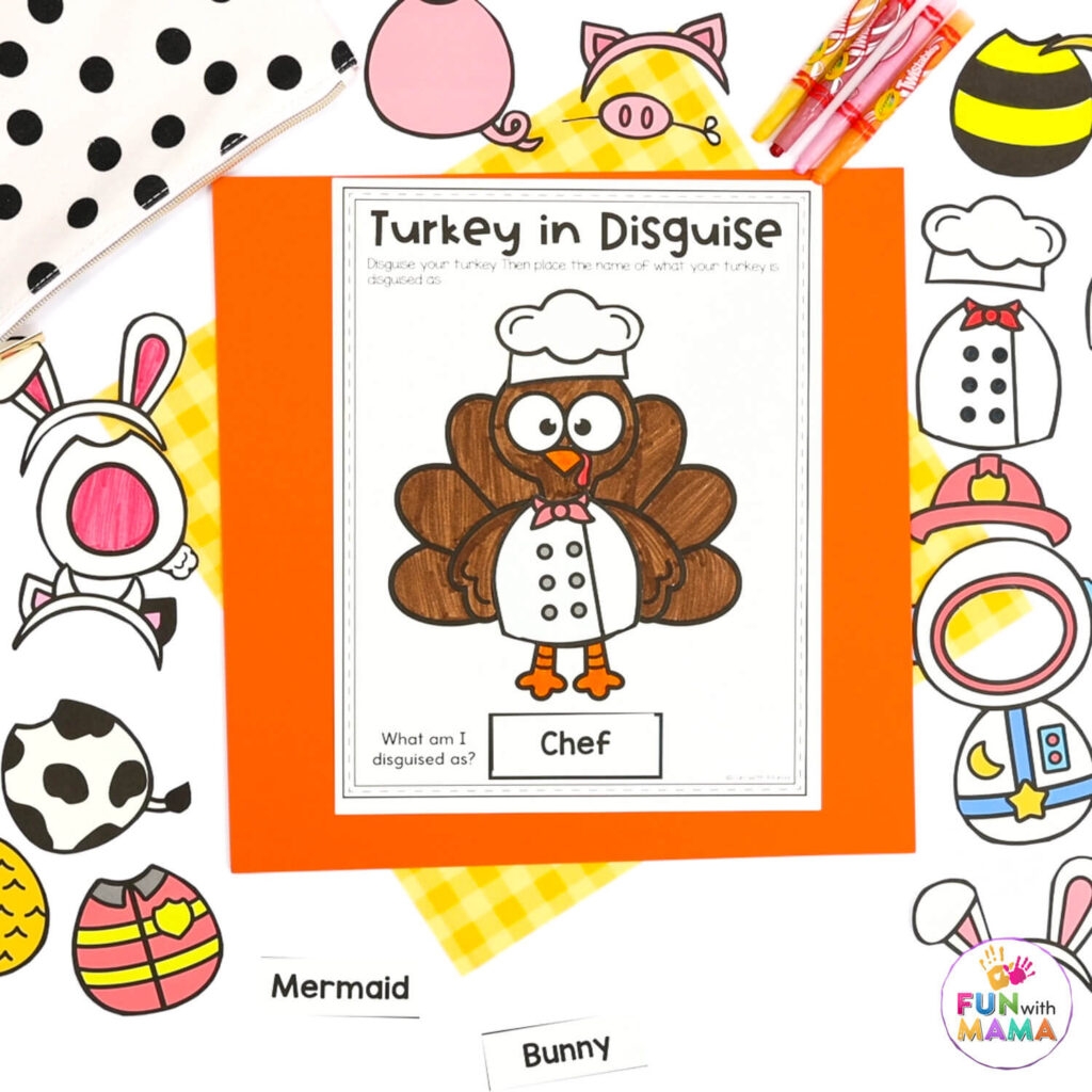 FREE Turkey In Disguise Project Template