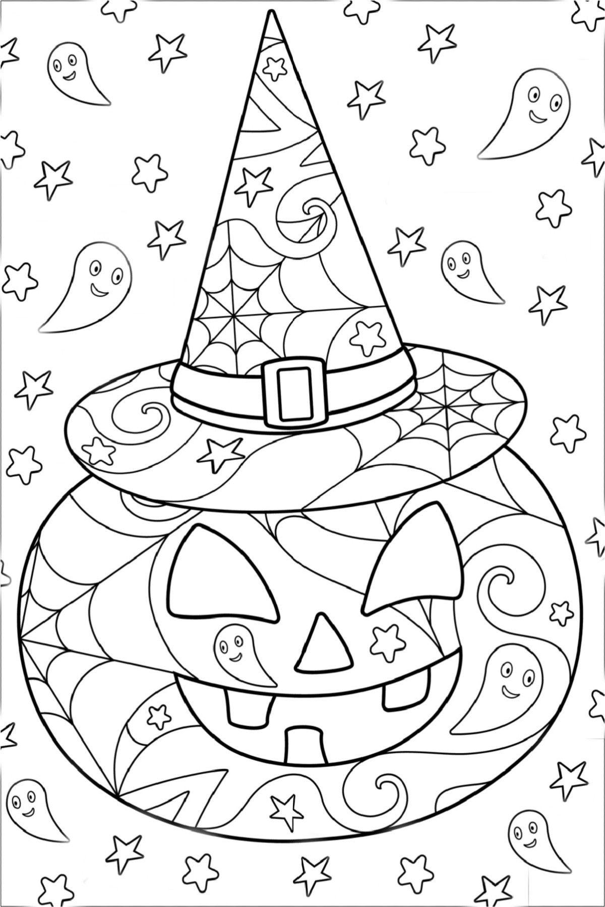Get 13 Jack O Lantern Coloring Pages Free Halloween Printables