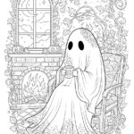Ghost Coloring Pages For Adults Printable Relaxing