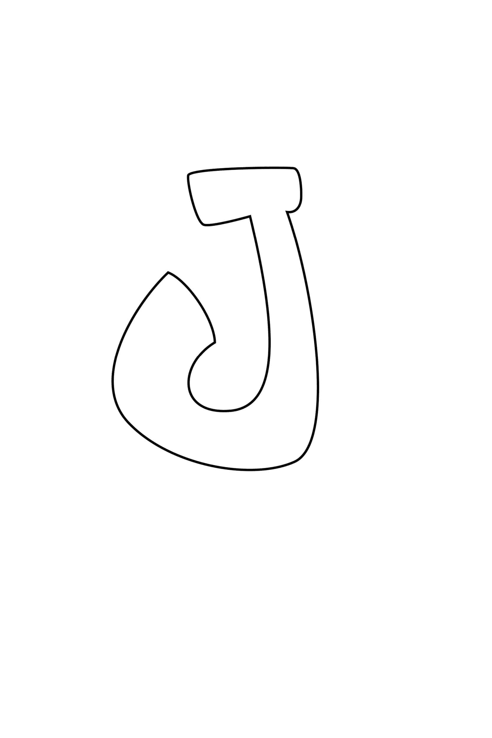 j in bubble letter