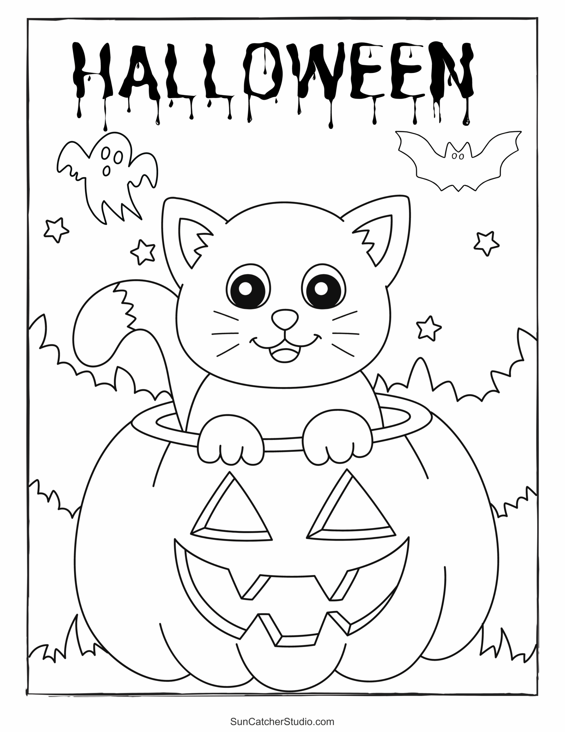 free printable halloween color pages free printable halloween color pages